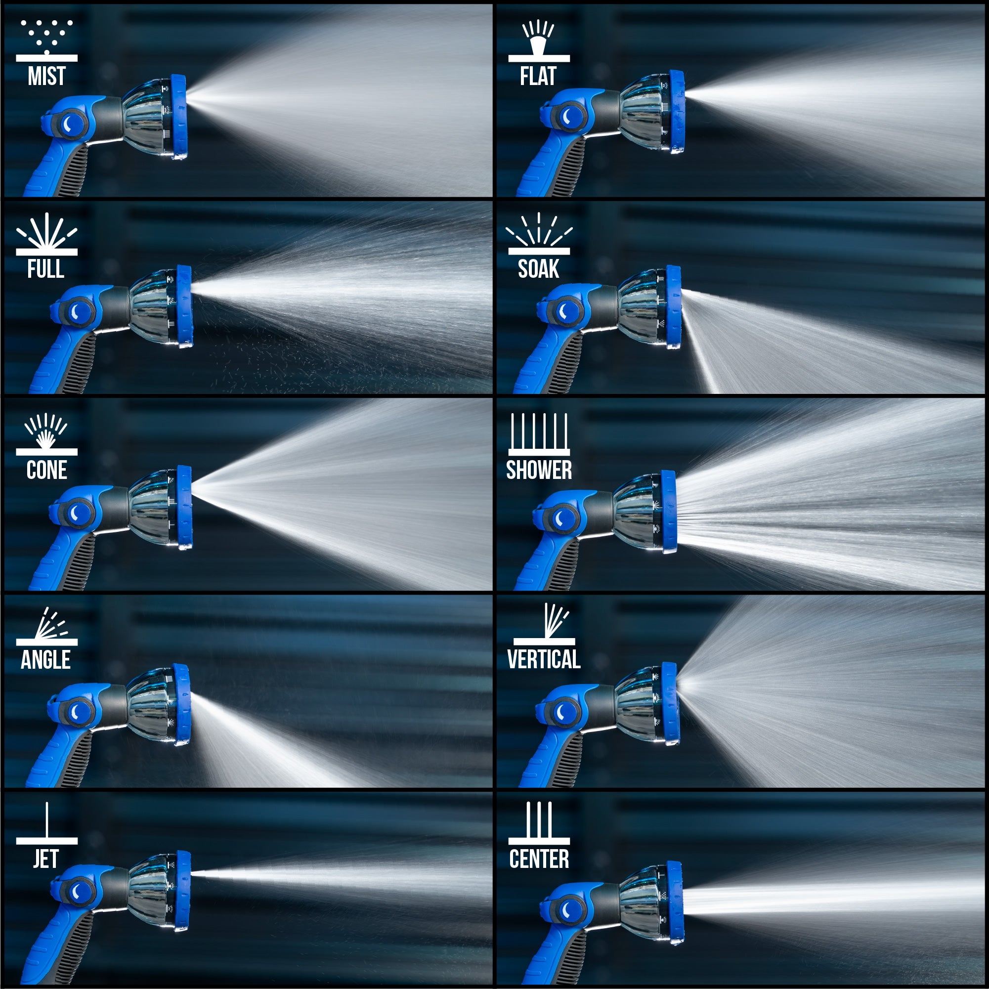 Thumb Control 10-way Nozzle