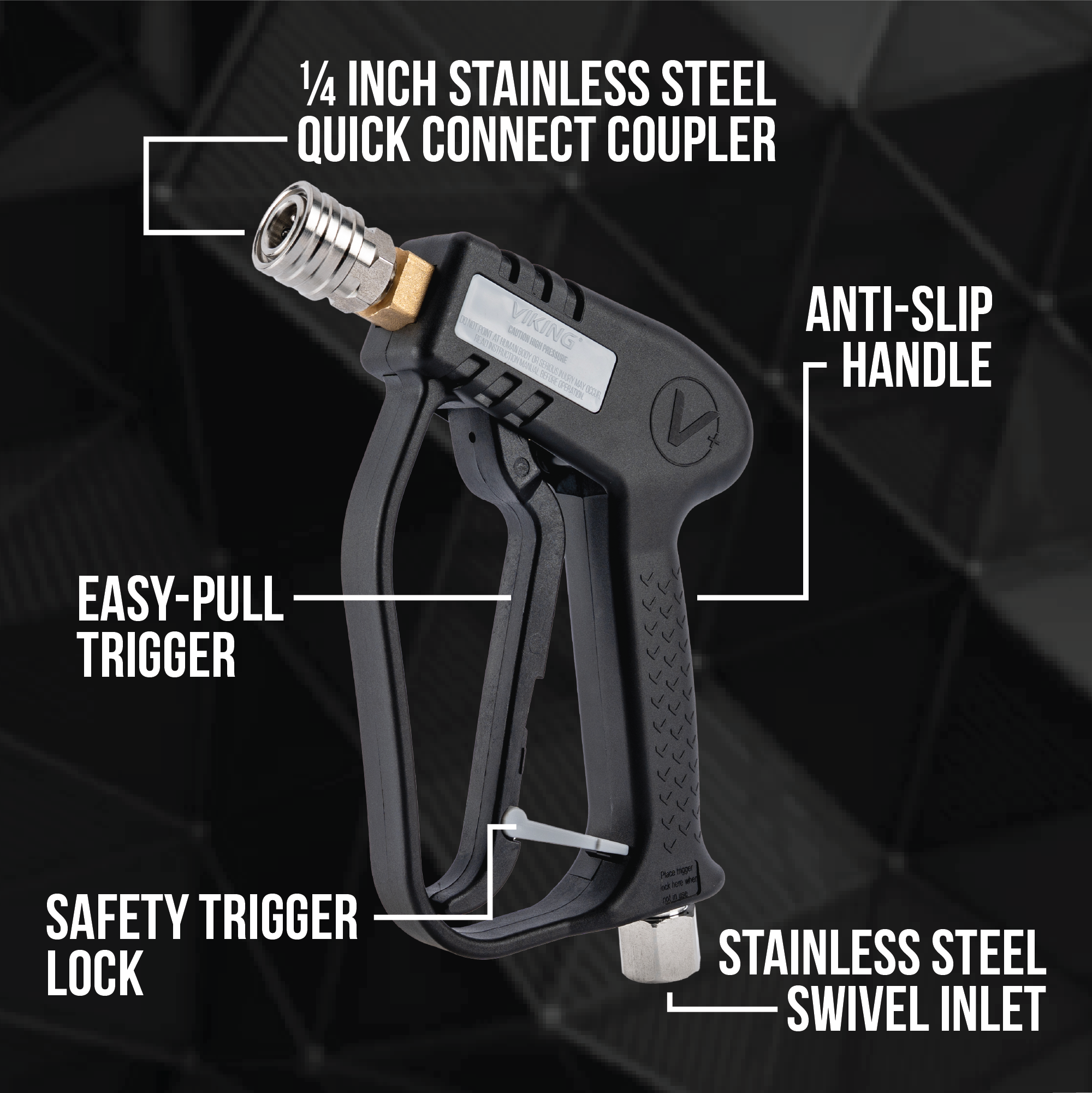 V+ Premium Swivel Pressure Washer Gun