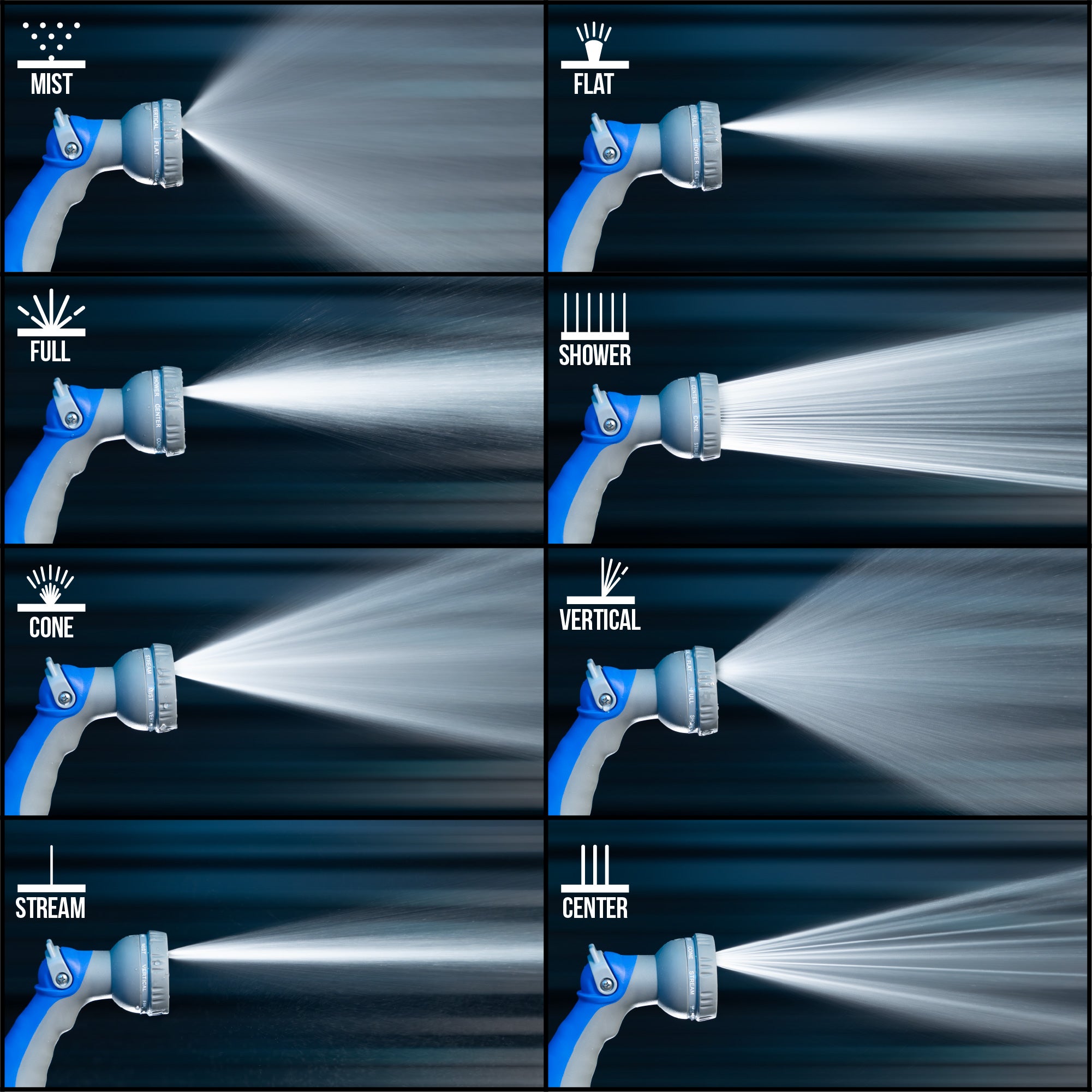 Thumb Control 8-Way Nozzle
